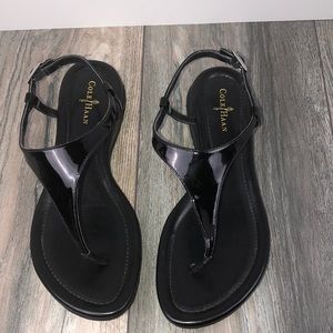EUC Cole Haan Nike Air Bria Black Patent Sandals